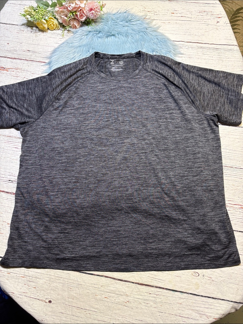 Xersion Men's Heathered Charcoal Short-Sleeve Performance EverAir Tee sz 4XL